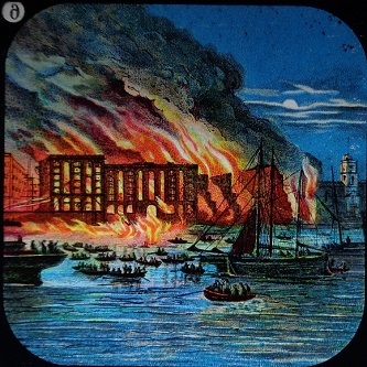 Our Firemen - Magic lantern slide